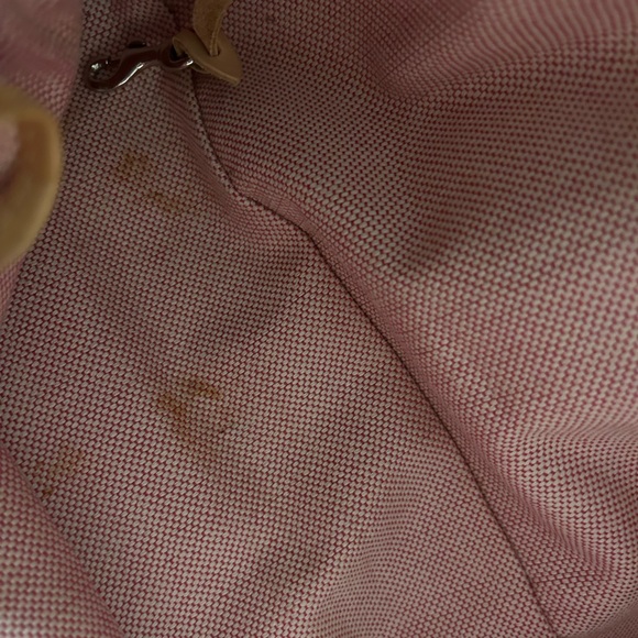 Great used Dooney and bourke monogrammed cream and patina handled tote - Picture 6 of 10